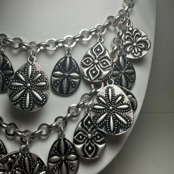 Premier Designs 16"+3" Statement Necklace Multicolored NWOT Bohemian Reversible - Picture 13 of 14